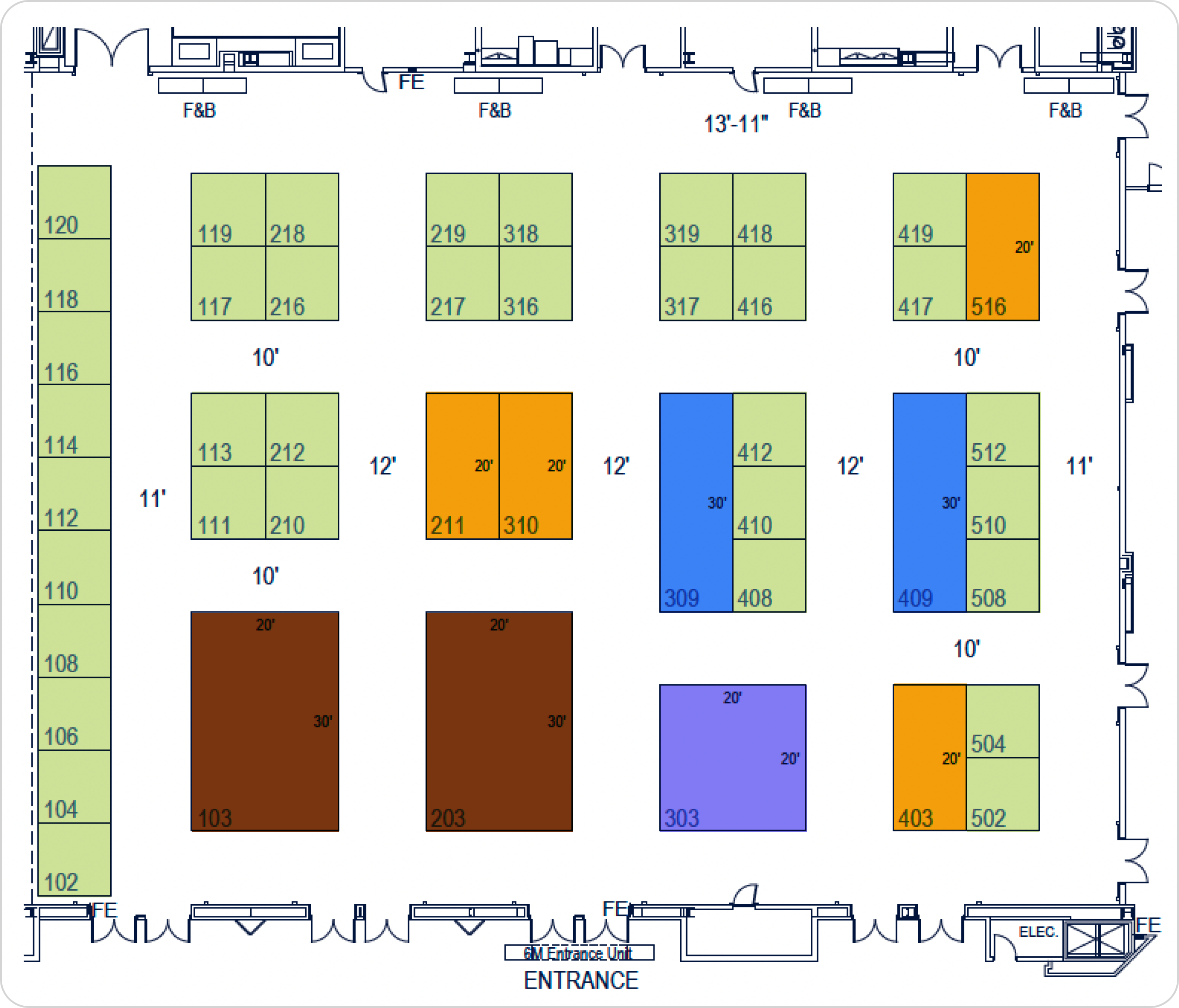 2026 Annual Meeting exhibit floor plan showing booth layout at Hilton Bayfront San Diego